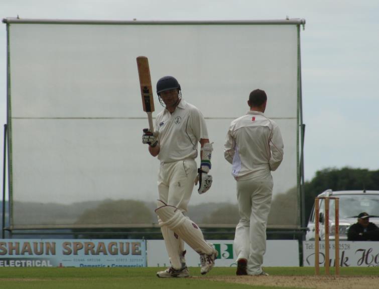 Karl Rhead salutes his 50
